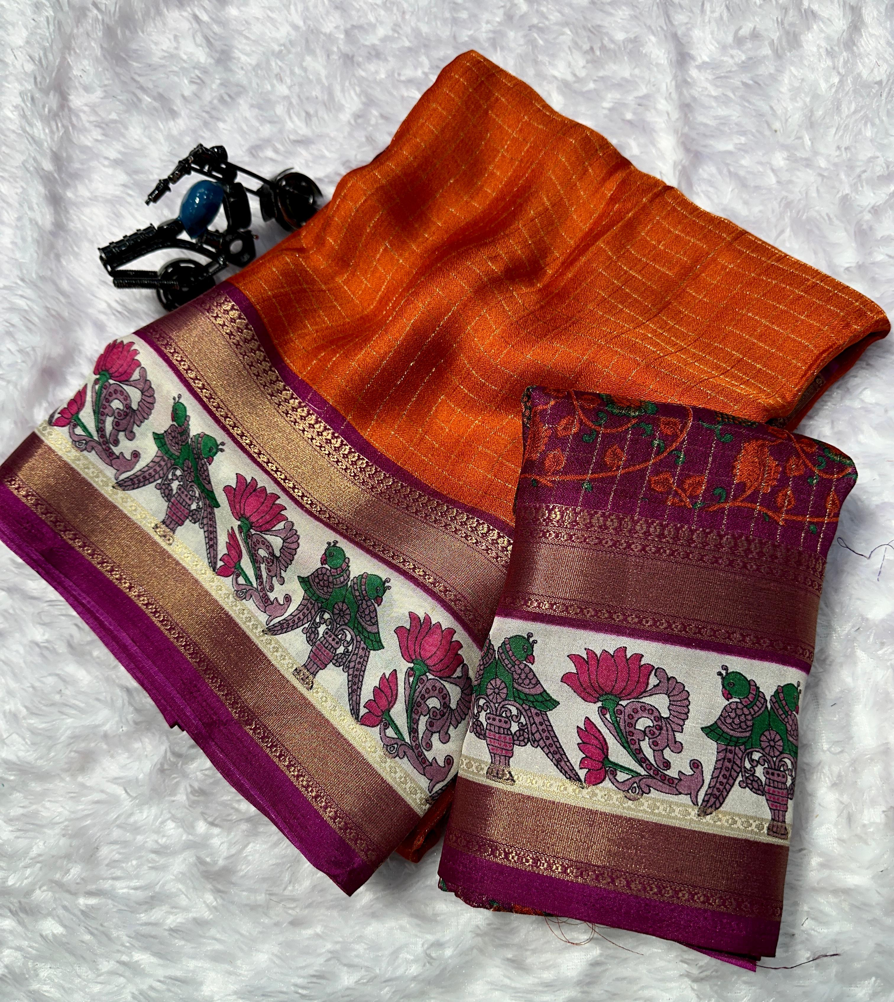 Beautiful heavy mysore silk saree