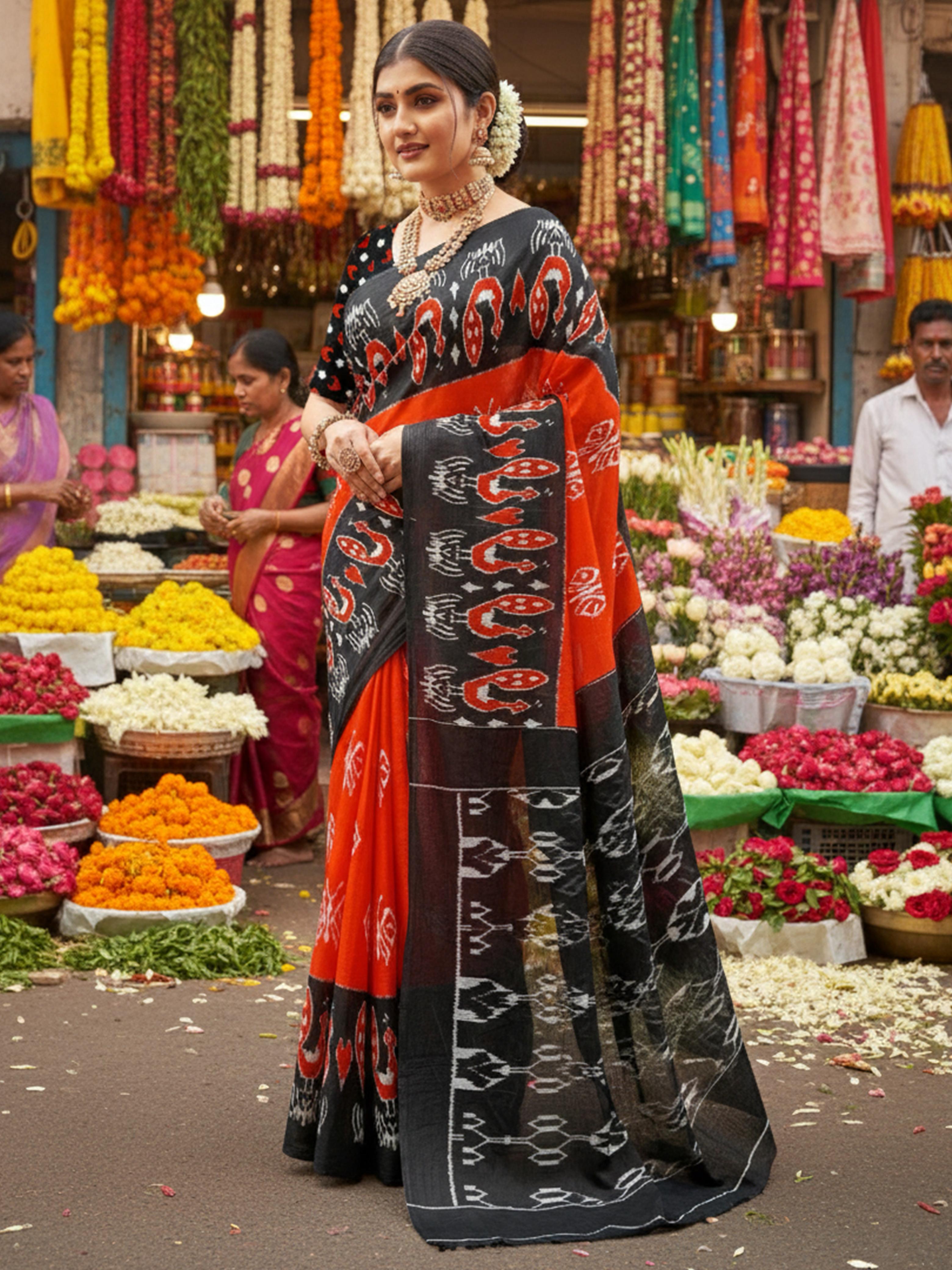 Mulmul Cotton Printed Saree Collection 