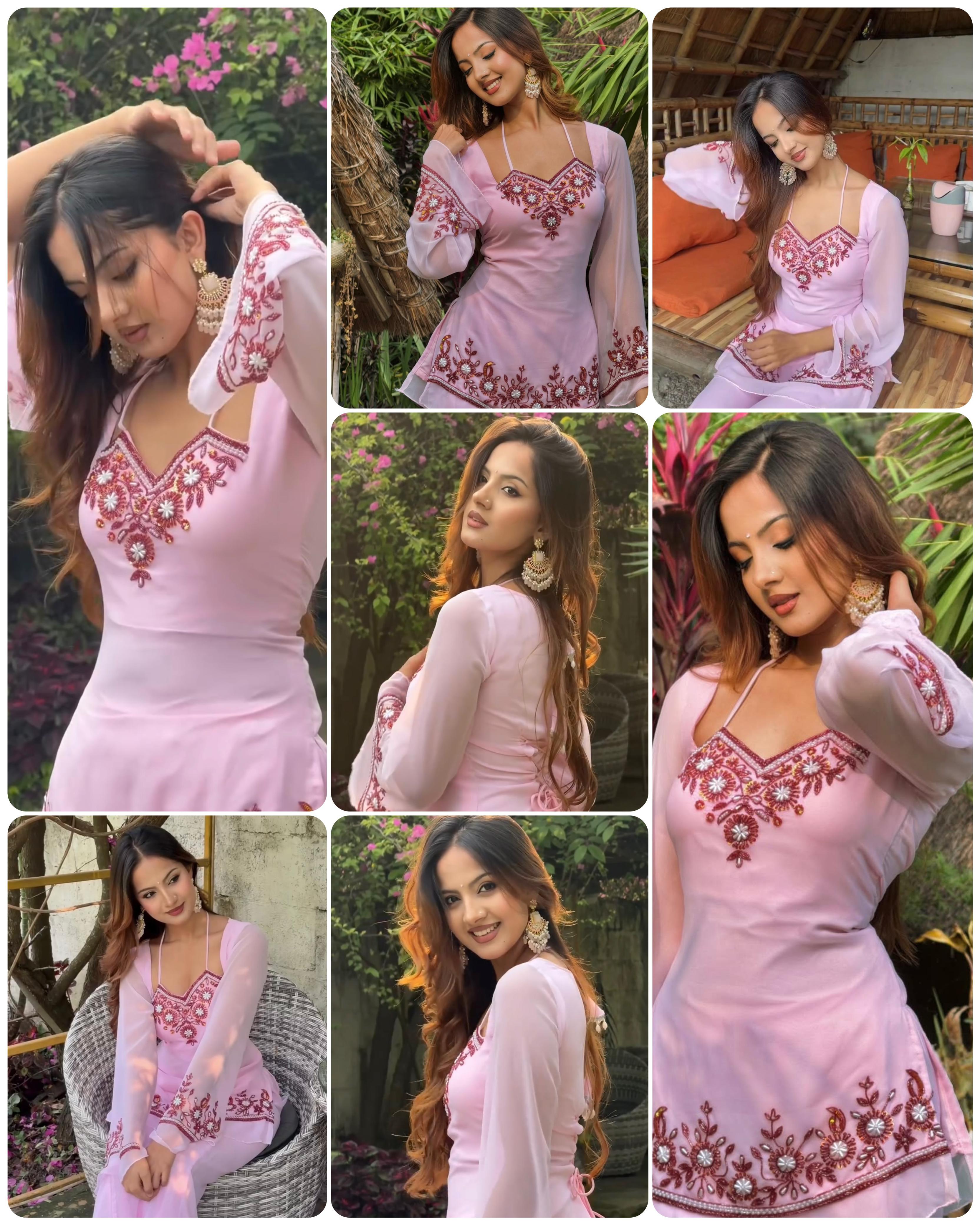 Silk Top-Bottom And Dupatta Set 