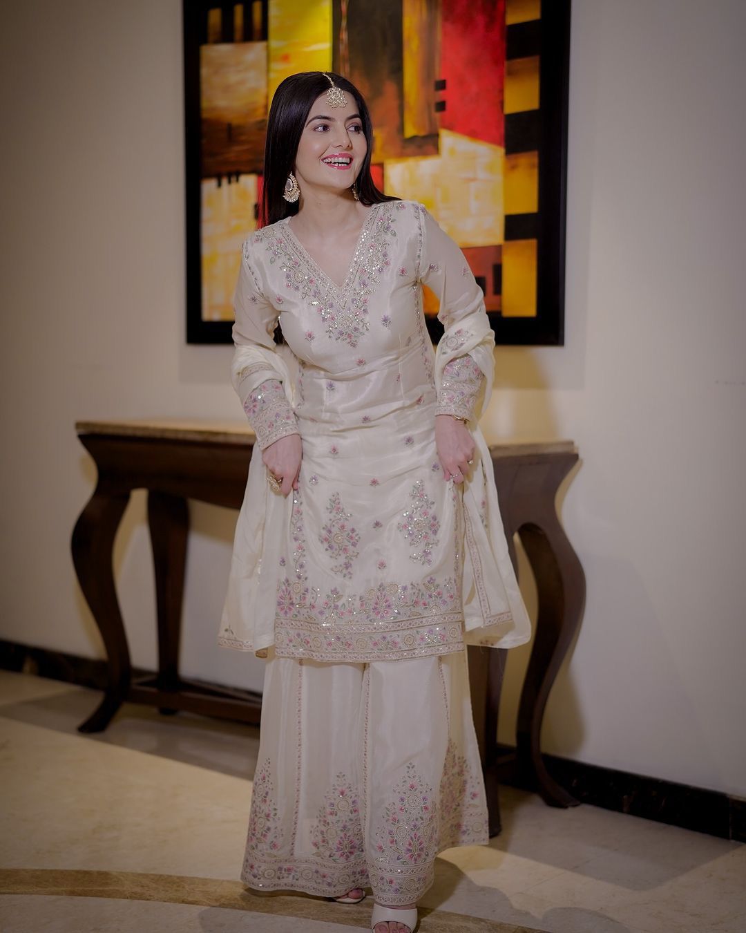  Top - Plazzo With Dupatta 