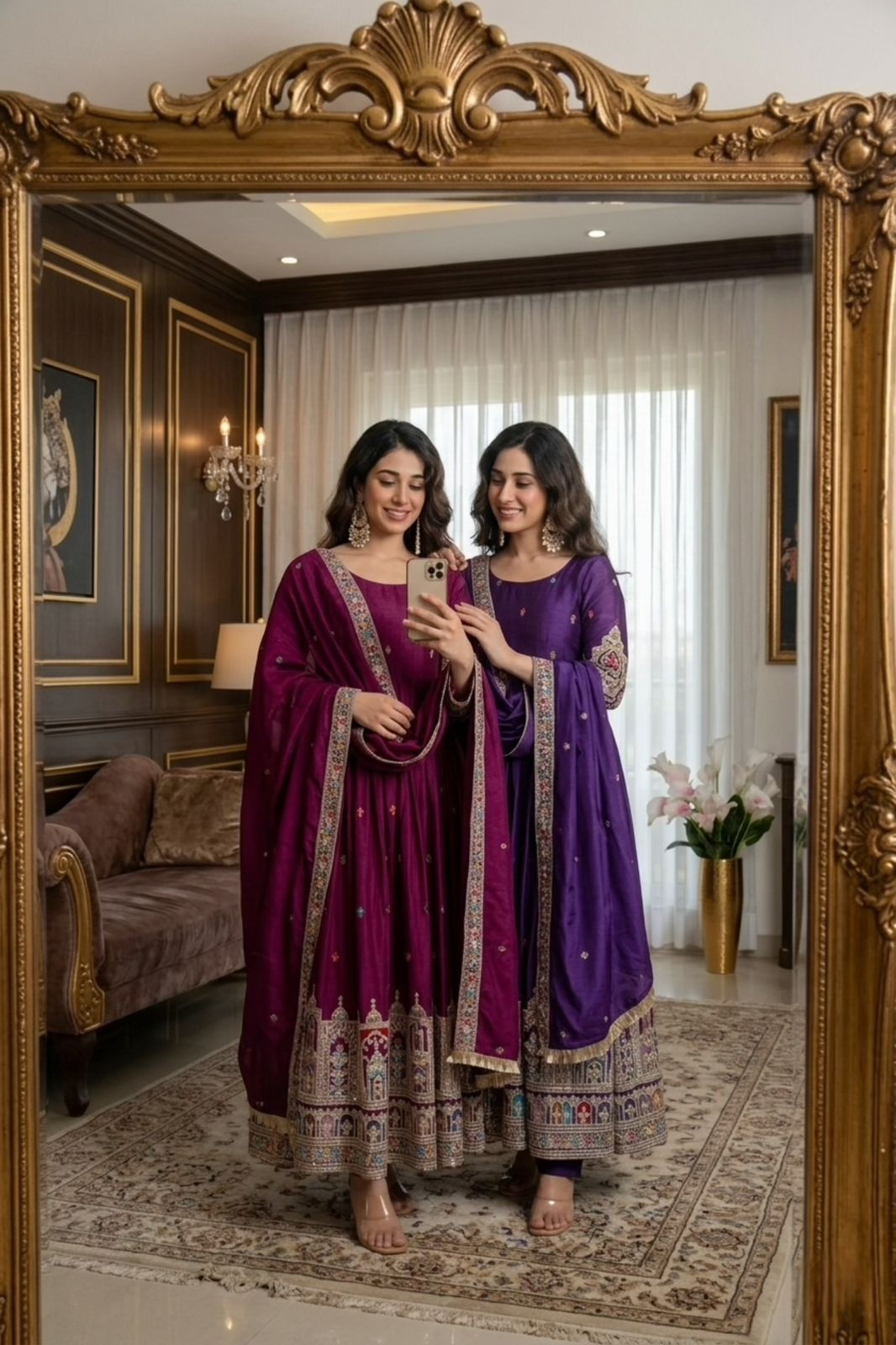 Gown -Pent  Dupatta Set 