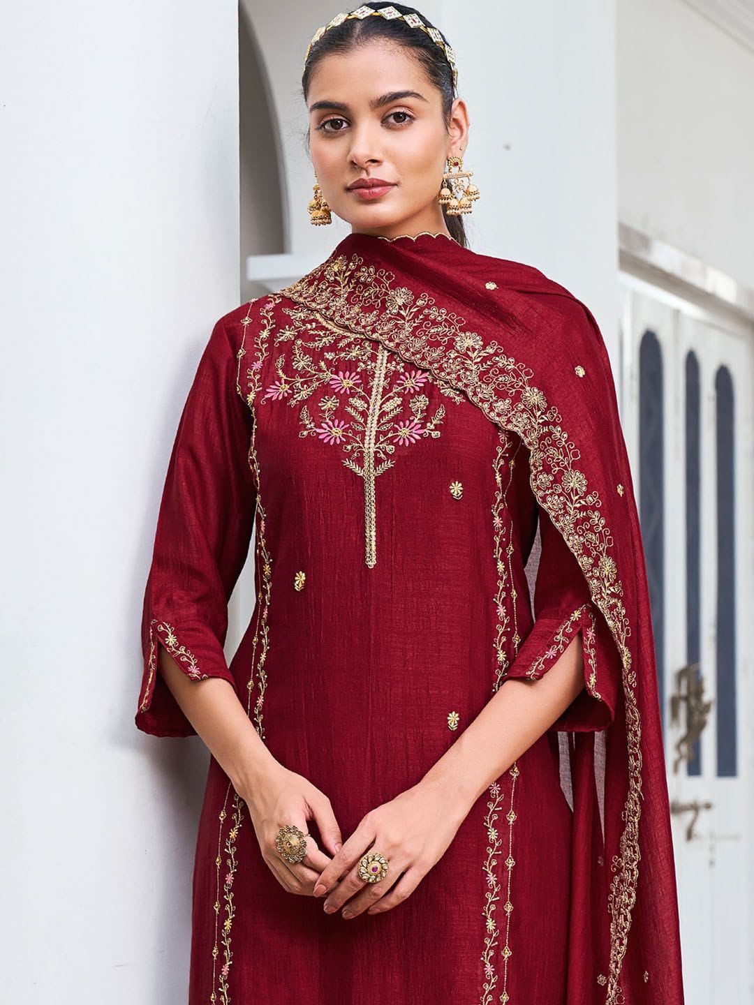 WOMEN'S PURE VICHITRA SILK KURTA SET'S