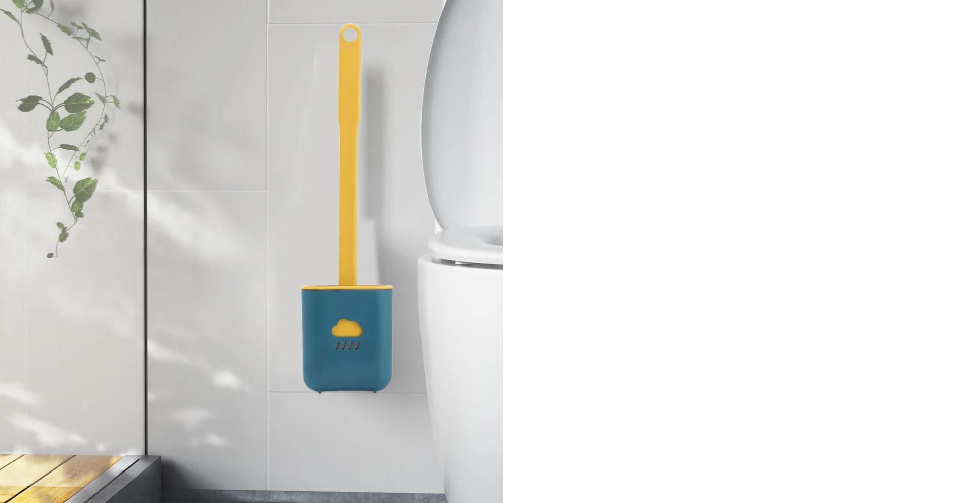 Silicone Toilet Brush with Holder (Without Box)