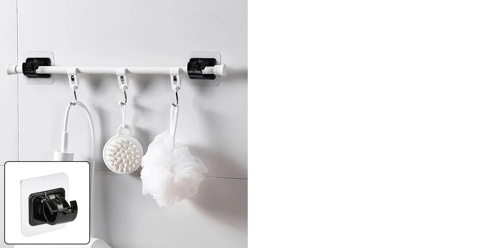 Wall-Mounted Adjustable Bathroom Hanging Rod (1 Pc)