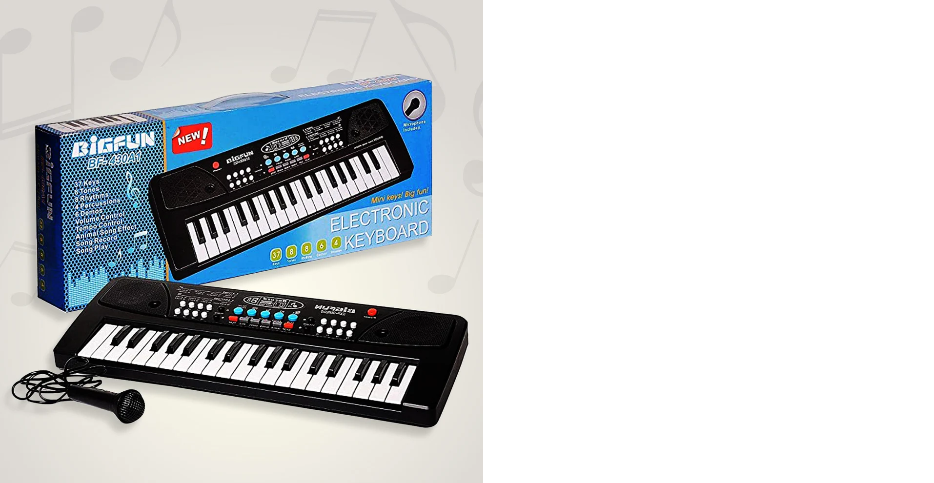 Piano Musical Keyboard With Mic 37 Music Key Keyboard For Kids Toy