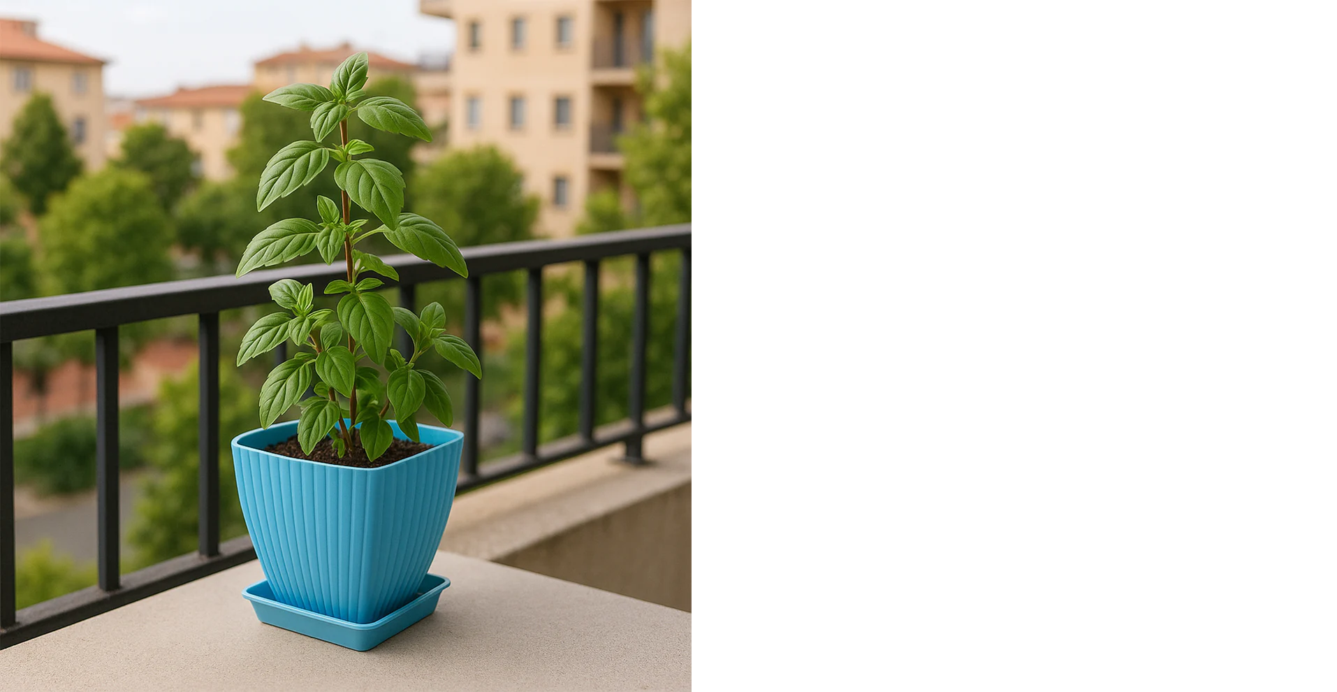 Trendy Square Plastic Flower Pots Set of 5