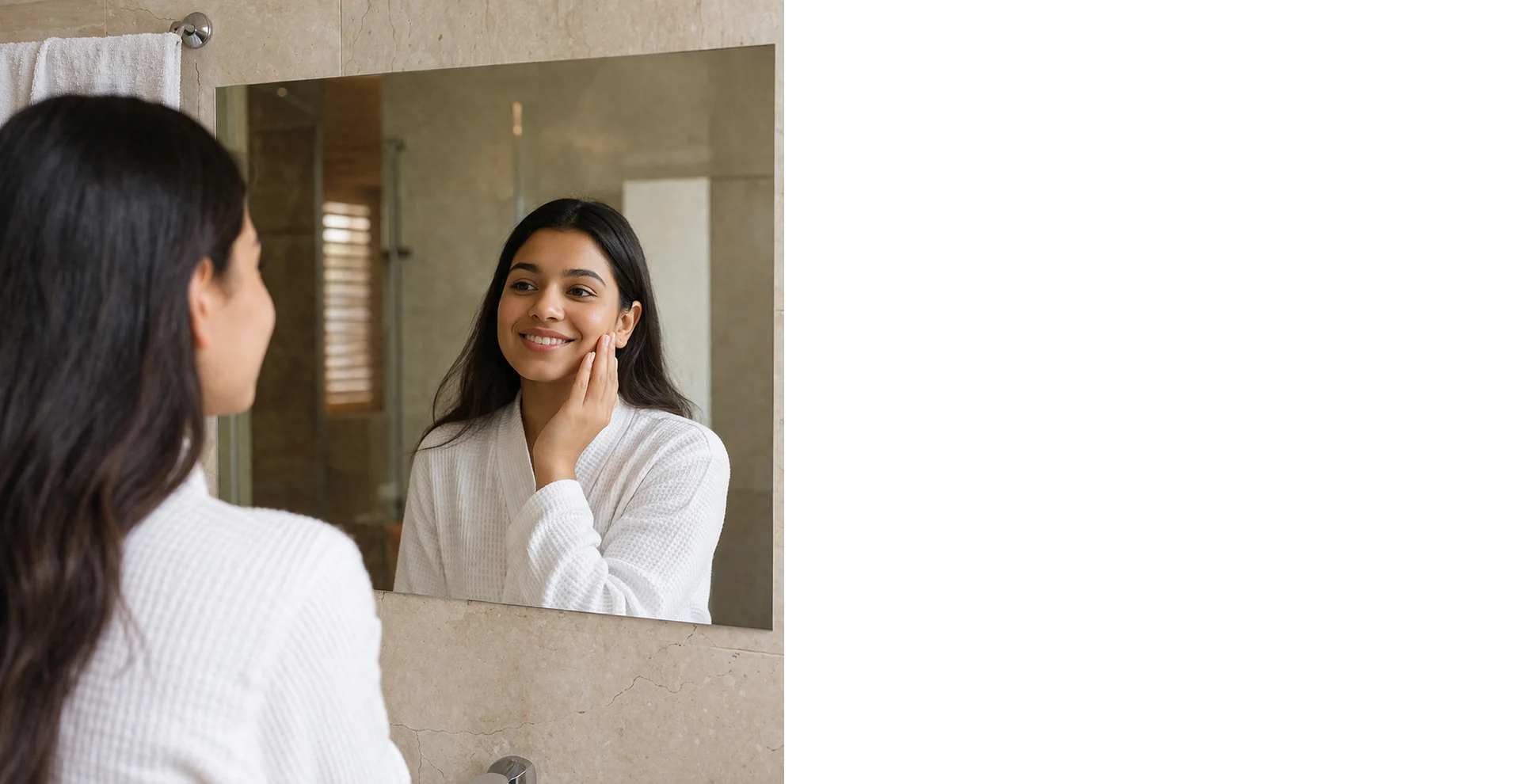 Self Adhesive Wall Mirror Sheet (1 Pc, 100x50 Cm)