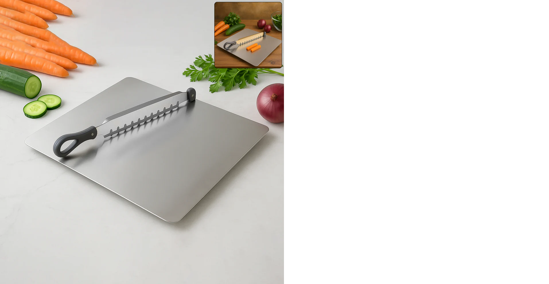 Supermom Stainless Steel Multifunctional Cut & Chop Vegetable Slicer Tool (1 Pc)