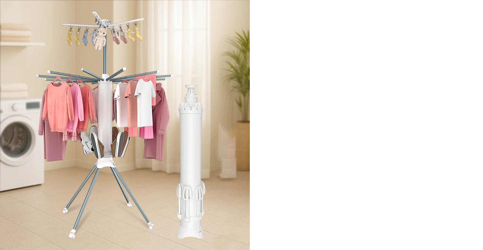Multi-Layer Foldable Clothes Drying Rack Set
